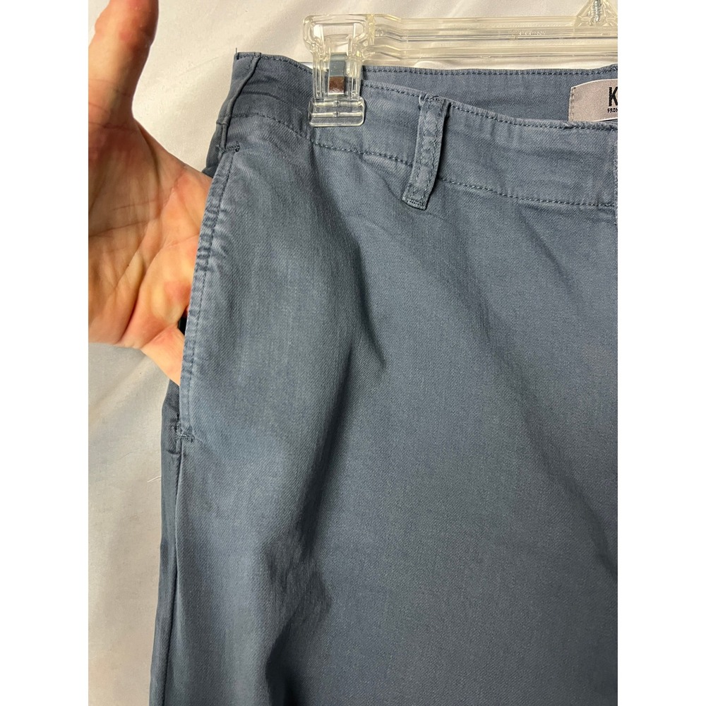 KUT from the Kloth Meg High Rise Wide Leg Pants Dusty Blue Size 8 Trendy Casual - Picture 4 of 16
